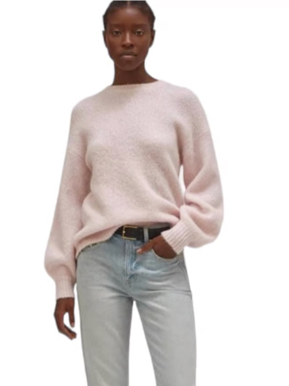 NWT Equipment Femme Pink Marsielle Wool Alpaca Blend Crewneck Sweater Size Large